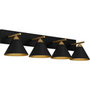 Mastro 4 Light Bath Light in Matte Black 1