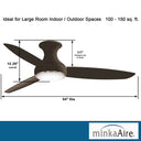 Minka Aire Concept Iii Led F467L 54" Ceiling Fan W/ Led Light Kit 15
