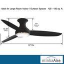 Minka Aire Concept Iii Led F467L 54" Ceiling Fan W/ Led Light Kit 16