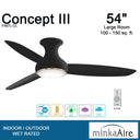 Minka Aire Concept Iii Led F467L 54" Ceiling Fan W/ Led Light Kit 7