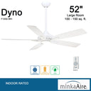 Minka Aire Dyno Led F1000 52 Inch Ceiling Fan With Led 27