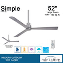 Minka Aire Simple F787 52" Outdoor Ceiling Fan 7
