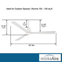 Minka Aire Simple F787 52" Outdoor Ceiling Fan 18