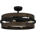 Moyer 4 Light Fandelier in Matte Black 4