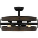 Moyer 4 Light Fandelier in Matte Black 5