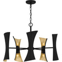 Myla 10 Light Chandelier in Matte Black 4