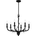 Oakley 6 Light Chandelier in Earth Black 4