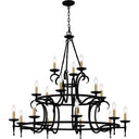 Octavia 18 Light Chandelier in Earth Black 3