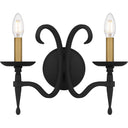 Octavia 2 Light Wall Sconce in Earth Black 3