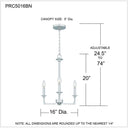 Prescott 3 Light Chandelier 12