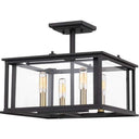 Quoizel CDL1714EK Citadel 4 Light Semi-Flush Mount in Earth Black - Crescent Harbor