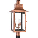 Quoizel CM9012AC Chalmers 3 Light Outdoor Lantern in Aged Copper - Crescent Harbor