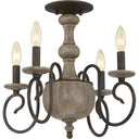 Quoizel CS1718RK Castile 4 Light Semi-Flush Mount in Rustic Black - Crescent Harbor