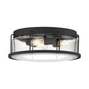 Quoizel LUD1613EK Ludlow 3 Light Flush Mount in Earth Black - Crescent Harbor