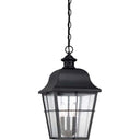 Quoizel MHE1910K Millhouse 3 Light Outdoor Lantern in Mystic Black - Crescent Harbor