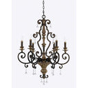 Quoizel MQ5006HL Marquette 6 Light Chandelier in Heirloom - Crescent Harbor