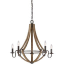 Quoizel SHR5005RK Shire 5 Light Chandelier in Rustic Black - Crescent Harbor