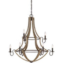 Quoizel SHR5009RK Shire 9 Light Chandelier in Rustic Black - Crescent Harbor