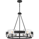 Quoizel STM5005BA Stratum 5 Light Chandelier in Royal Ebony - Crescent Harbor