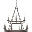 Quoizel VYR5012ML Voyager 12 Light Chandelier in Malaga - Crescent Harbor