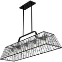 Rainier 5 Light Island Light in Matte Black 6