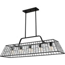 Rainier 5 Light Island Light in Matte Black 1