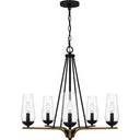 Rochester 5 Light Chandelier in Matte Black 5