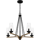Rochester 5 Light Chandelier in Matte Black 6