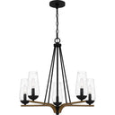 Rochester 5 Light Chandelier in Matte Black 1