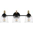 Seabreeze 3 Light Bath Light in Matte Black 3