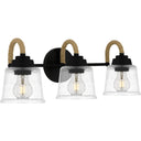Seabreeze 3 Light Bath Light in Matte Black 4