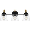 Seabreeze 3 Light Bath Light in Matte Black 1