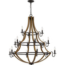 Shire 15 Light Chandelier in Rustic Black 1