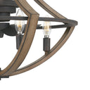 Shire 4 Light Fandelier in Rustic Black 3