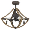 Shire 4 Light Fandelier in Rustic Black 1