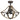 Shire 4 Light Fandelier in Rustic Black 1
