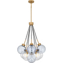 Soiree 4 Light Pendant in Brushed Weathered Brass 4