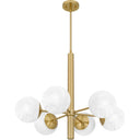 Solei 6 Light Chandelier in Aged Brass 5