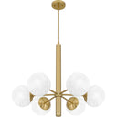 Solei 6 Light Chandelier in Aged Brass 6