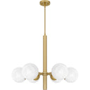Solei 6 Light Chandelier in Aged Brass 1