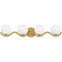 Spherical 4 Light Bath Light in Aged Brass 3