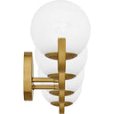 Spherical 4 Light Bath Light in Aged Brass 5