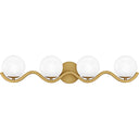 Spherical 4 Light Bath Light in Aged Brass 1