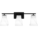 Stetson 3 Light Bath Light in Matte Black 4