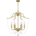 Sunday 6 Light Chandelier in Aged Brass 1