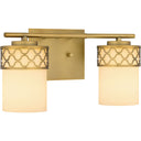 Tenley 2 Light Bath Light in Aged Brass 4