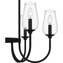 Viscount 6 Light Chandelier in Matte Black 2