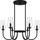 Viscount 6 Light Chandelier in Matte Black 4