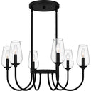 Viscount 6 Light Chandelier in Matte Black 5