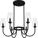 Viscount 6 Light Chandelier in Matte Black 6